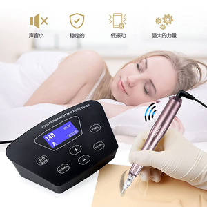 Kit complet de tatouage avec machine et fournitures pour la pratique sur peau synthétique des sourcils et des paupières, et encre de 5 ml chacune - Product Image 4