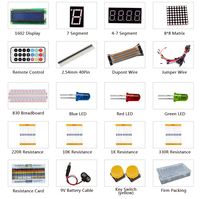Kit de démarrage de base pour Raspberry Pi R3 Mega256 comprenant des résistances de fils de connexion de planche à pain Buzzer Made PCB