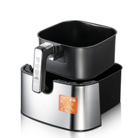 Rad Fryer udara elektrik 1700W 5l, kontrol layar sentuh kapasitas besar 360 derajat sirkulasi udara panas untuk memasak sehat sehari-hari