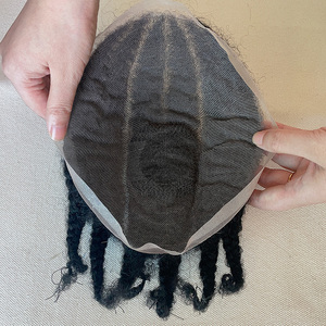 Última Moda en Pelucas de Encaje Invisible de Primera Calidad, <span class=keywords><strong>Trenzas</strong></span> Cómodas, Negras <span class=keywords><strong>Africanas</strong></span> Naturales, de Alta Calidad, Realistas, Ultra Toupee para <span class=keywords><strong>Hombre</strong></span> - Product Image 4