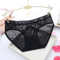 Pure Kleur Transparant Bikini Korte Zomer Lady Ademend Panty Hot Sexy Meisjes Zien Door Ondergoed