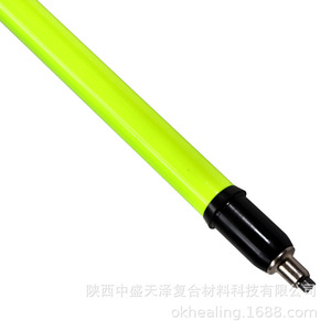 Bâton de randonnée pliable en fibre de carbone ultra léger à 4 sections, jaune fluorescent, antidérapant, pliable, portable - Product Image 5
