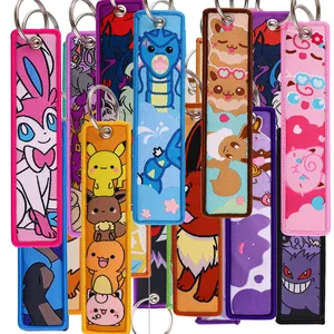 Anime mát <span class=keywords><strong>Key</strong></span> tag phim hoạt hình thêu máy bay phản lực Keychain cho xe máy xe ô tô Túi ba lô <span class=keywords><strong>Key</strong></span> fobs - Product Image 1