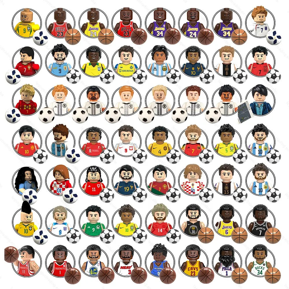 NEW Rugby team Football player Steelers Rams Buccaneers Dolphins building blocks set minifig giocattoli per bambini WM6134 WM6136