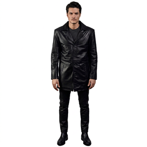 Premium Cotton Men's Winter Down <b>Coat</b> 70% Grey Goose Down Filled Breathable Comfortable Blazer Stylish Design - Product Image 1
