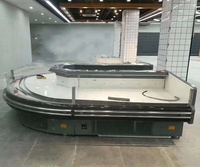 Commerciële koelkast voor fruit en groenten, open display koelkast, supermarkt koeler, 1200L capaciteit, 2-8°C enkeltemperatuur
