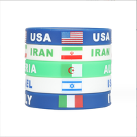 Pulseras de Silicona con Bandera de Varios Países del Mundo, Pulseras de Silicona de Fútbol, Pulseras de Goma