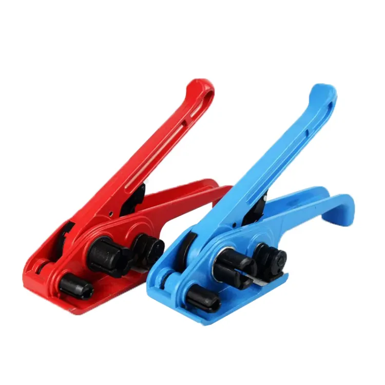 Manual hand tool strapping tensioner function for PP PET plastic band