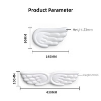 Coussin de souris mignon à motif de dessin animé, support de poignet, repose-poignet ergonomique en mousse à mémoire de forme avec ailes d'ange pour clavier