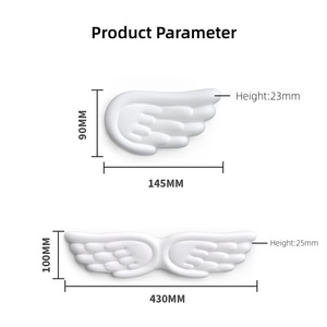 Alfombrilla de Ratón con Soporte para Manos y Muñecas, Diseño de Alas de Ángel, Reposamuñecas Ergonómico de Espuma Viscoelástica para Teclado - Product Image 3
