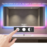 Sakelar Sensor Sentuh Cermin Kontrol Jarak Jauh RGB RF Pintar DC12V 3A Mendukung Mode Warna dan Pengaturan Kecepatan untuk Lampu Cermin Rias Kamar Mandi
