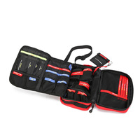 Trousse de premiers secours d'urgence premium avec bandoulière, équipement de camping automobile, compartiments étiquetés, kit de survie pour les essentiels domestiques