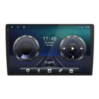 QLED layar Android GPS 10.36 inci, mobil kendali Radio 2 din dengan RAM 4GB ROM 32GB/6G 128G kamera 360 derajat