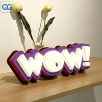 Enseigne LED 3D OEM ODM, boîte lumineuse personnalisée, enseigne LED de forme originale, affichage graphique, enseigne pour restaurant de restauration rapide, panneau publicitaire, logo