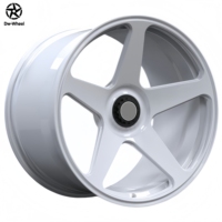 Jantes forgées DW en argent brossé avec lèvre polie, 18, 19, 20 pouces, à blocage central, concaves profondes, compatibles avec Golf GTI, Cayenne, Taycan, 991 GT3RS