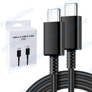 Venta al por mayor de original para <span class=keywords><strong>Samsung</strong></span> para <span class=keywords><strong>Galaxy</strong></span> <span class=keywords><strong>S20</strong></span> S10 S9 S8 Cable de datos de carga rápida tipo C 1M 5A 45W Metal con puerto de lámina - Product Image 1