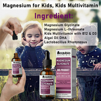 Glycinate de magnésium + comprimés de multivitamines pour enfants | Avec B12, D3 et probiotiques