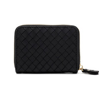 Dompet Mini ritsleting wanita kecil Logo kustom dompet Multi Slot kartu tempat kartu ID bisnis kredit kulit Pu pria