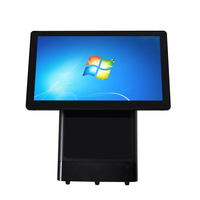 Terminal de point de vente (TPV) double système d'exploitation (Windows/Android) 13,3/15,6 pouces, écran HD1080P, stockage 8 Go/256 Go, écran tactile capacitif multi-touch