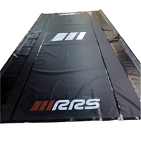 Bâche industrielle OEM en polyester tissé enduit PVC, robuste, 18oz 22oz, Ripstop, imperméable, ignifuge, occultante, noire, pour sacs
