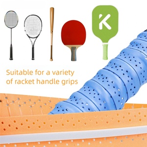 Bande de revêtement de raquette en mousse EVA perforée, respirante, antidérapante et absorbant la transpiration pour le <span class=keywords><strong>tennis</strong></span>, le badminton, le pickleball et le <span class=keywords><strong>tennis</strong></span> de table - Product Image 2