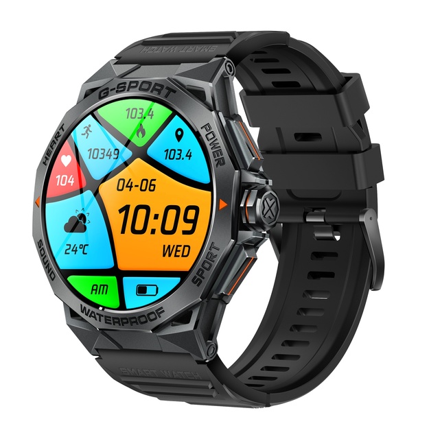 400mAh AMOLED Sport Smart Watch IP67 Waterproof Calling AI Voice Assistant 4-Day Battery Life Outdoor Men's Watch