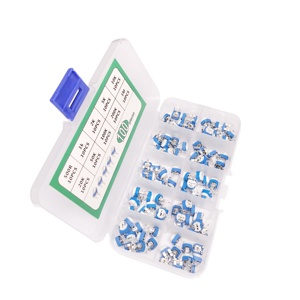 탄소 필름 수평 트림 냄비 전위차계 100 개/몫 10 값 가변 저항 500R 1M RM065 - Product Image 2