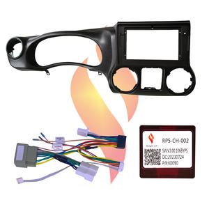 <span class=keywords><strong>Adaptateur</strong></span> de cadre de façade de 10.1 pouces pour lecteur DVD JEEP WRANGLER RUBICON 2015-2019 Kit de cadre de panneau de montage de tableau de bord - Product Image 1