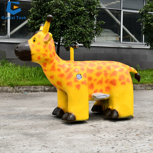 Giá Nhà Máy Sgtl111 Tùy Chỉnh Hoạt Hình Động Vật Pin Xe Phim Hoạt Hình Con Hươu Cao Cổ Đi Xe Điện Tử Để Bán - Product Image 4