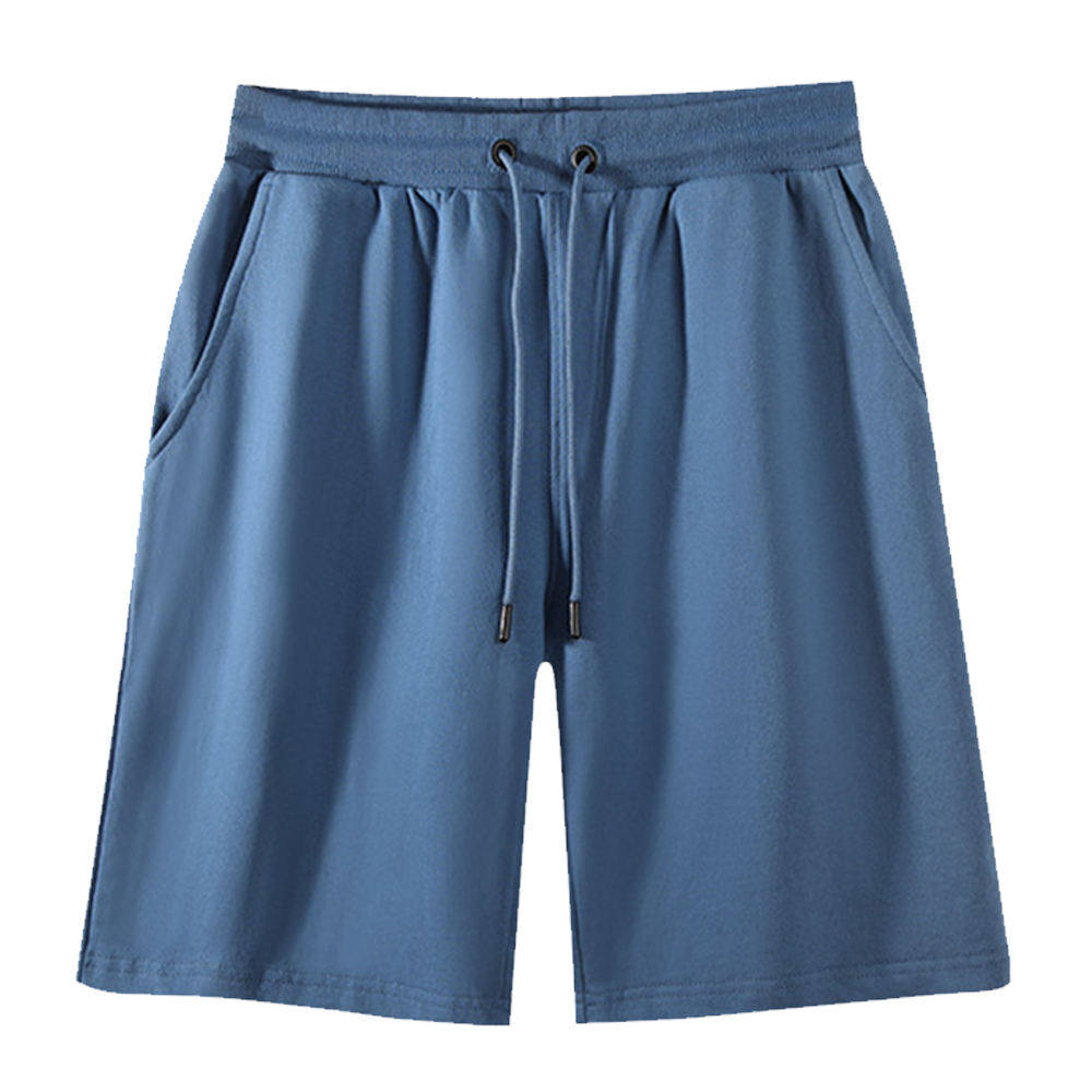 OEM Streetwear 100% Cotton Fleece Custom Logo Men Gym Shorts