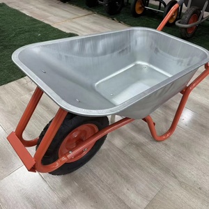 WB6415 <strong>150kg</strong> Loading 85L Metal Tray Industrial Wheelbarrow Heavy Duty <strong>Wheel</strong> <strong>Barrow</strong> - Product Image 1