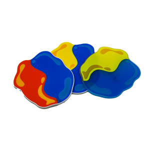 Sous-verres en PVC souple translucide personnalisés en usine, motif œufs de dessin animé, en caoutchouc PVC, pour tasses et aliments - Product Image 3