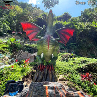 Modèle de dragon animatronique réaliste grandeur nature, imperméable, sur mesure, pour parc à thème