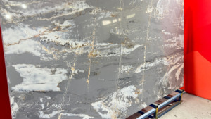 2025 Chất lượng cao kỹ sư ĐÁ BÊ TÔNG grey vàng tĩnh mạch lớn tấm đá cẩm thạch cái nhìn nhân tạo thạch anh nhà bếp Countertop thiết kế hiện đại - Product Image 2