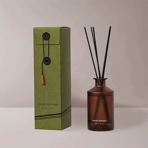 Kemasan Logo kustom 100ml 250ml kosong mewah buram Amber Reed Diffuser botol aromaterapi kaca dengan kotak untuk dekorasi rumah - Product Image 3