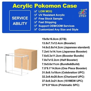 Boîte de présentation en acrylique transparente avec protection UV personnalisée pour la collection de cartes Pokémon 151 Blooming Waters/Sea & Sky Premium - Product Image 6