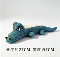 Jouet de soulagement pour chat, crocodile tricolore, jouet sonore pour chat, fabricant de jouets en peluche, vente en gros