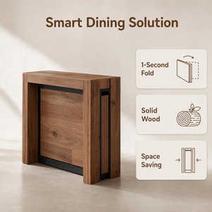 <span class=keywords><strong>Tavolo</strong></span> da Pranzo Moderno Espandibile in Legno Massello, Design Pieghevole Personalizzato, Allungabile per Uso Alberghiero, <span class=keywords><strong>Tavolo</strong></span> Multifunzione - Product Image 4