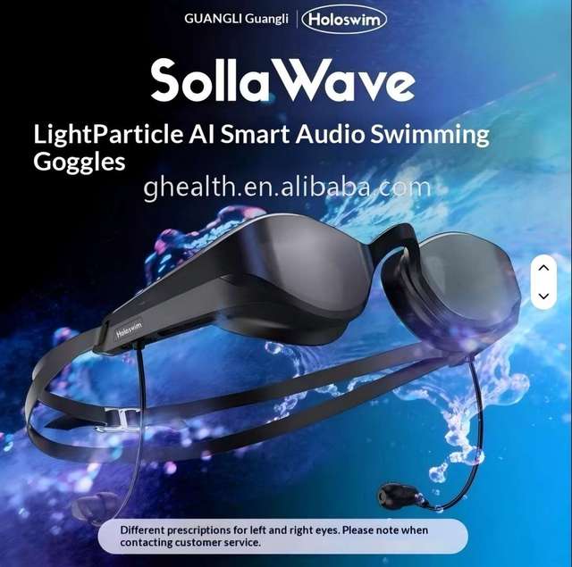 AI Real-time Data Smart Audio Polycarbonate Swimming Goggles Myopia Anti-Fog Mirror Coated Lens Durable Lightweight Waterproof