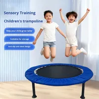 Trampoline rond à ressorts en PP pour enfants, pliable, antidérapant, salle de sport à domicile, maternelle, intérieur/extérieur, lit de saut