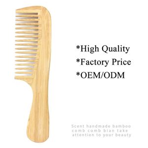 Peine de Bambú Natural Ecológico Antiestático de Dientes Anchos, Peine de Madera de Alta Calidad para Peluquería - Product Image 5