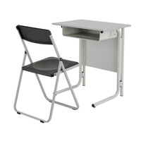 Bureau et chaise pour enfants peu encombrants, table d'étude pliable pour petites pièces, ensemble bureau et chaise pour salle de classe