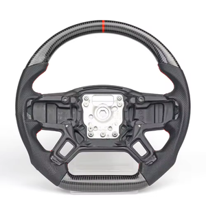 Volante de Fibra de Carbono Forjado de Fondo Plano para Land Rover Discovery 5 <span class=keywords><strong>Defender</strong></span> 2016 2017 2018 2019 2020 2021 <span class=keywords><strong>2022</strong></span> 2023 2024 - Product Image 5