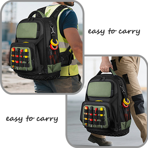Zaino Porta Attrezzi, Borsa Porta Utensili Resistente, Grande Organizer Vuoto con Fondo Rigido Impermeabile, Zaino per Conservazione Utensili e <span class=keywords><strong>Laptop</strong></span> - Product Image 2