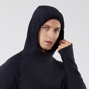 RUIQUWIN 2026 Felpa con Cappuccio a Maniche Lunghe da <span class=keywords><strong>Uomo</strong></span> di Alta Qualità ad Asciugatura Rapida per Allenamento Basket Corsa <span class=keywords><strong>Fitness</strong></span> - Product Image 4