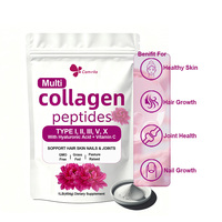 Suplemen Herbal Bubuk Kolagen Multi OEM dengan Asam Hialuronat, Biotin, Vitamin C untuk Pemutih Kulit