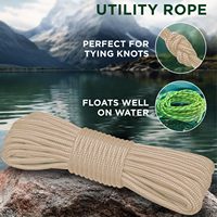 Polypropylène Nylon léger diamant tressé 8mm cordon utilitaire corde Camping artisanat drapeau pôle intérieur et extérieur