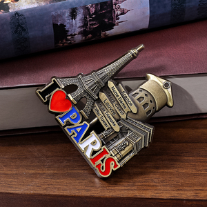 Magnete Personalizzato in Metallo Smaltato 3D con Monumenti di <span class=keywords><strong>Parigi</strong></span>, Souvenir Turistico in Lega di Zinco, Vendita all'Ingrosso - Product Image 4