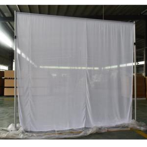 Portable Silver Aluminum Curtain Kits <b>Backdrop</b> <b>Stand</b> with Adjustable Pipe and Drape for Wedding Events - Product Image 6