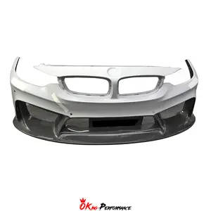 3D Phong Cách Một phần Sợi Carbon Phụ Kiện Xe Hơi 2014-2020 Cho BMW F80 F82 F83 M3 M4 Phía Trước Bumper